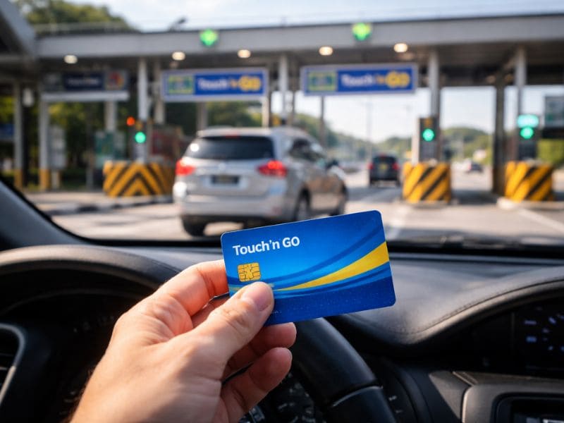 Touch 'n Go card and payment options for self-drive car rental travellers in Malaysia.
