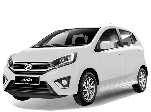 Economical A Week Car Rental | Sleek White Perodua Axia